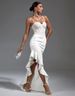 Women's Clothing Popular Style Bandage Dress White Lace Sexy V Neck Sleeveless Celebrity Party Evening Dress_ecoleips.com