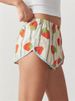 Women Fairycore Striped Lounge Shorts Elastic Waist Loose Wide Leg Sleep Bottoms Summer Casual Pajama Shorts Kawaii Homewear_ecoleips.com