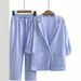 Women's Clothing Commuter Suit Set Cotton And Linen Jacket Pants Pocket Loose Fashion Casual Wear_ecoleips.com