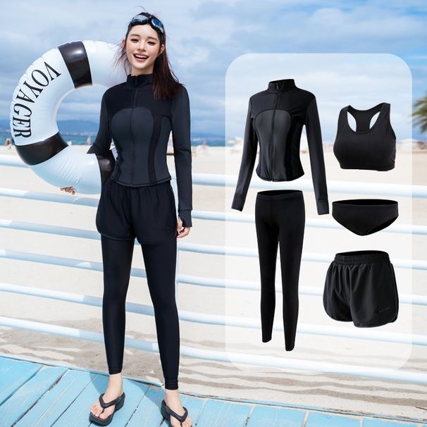 Aria Basics Cross-border Sun Diving Suit For Women, Sports Two-piece Long-sleeve And Long-pants Set, Outdoor Surfing Jellyfish_ecoleips.com