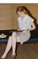 Women's Sleeveless Polo Shirt, Casual Embroidery Blouse, Lightweight Striped Top For Office & Daily Wear, White_ecoleips.com