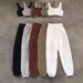 Women's Clothing Navel Baring Vest High Waist Loose Casual Sports Yoga Suit_ecoleips.com