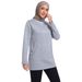 Muslim Solid Color Long Sleeve Top Arab Women's Sportswear Single Sweatshirt Y027_ecoleips.com