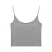 AlloFu Thirteen Lines Women's Korean U-neck Camisole With Built-in Chest Pad For Layering Or Outerwear 3317_ecoleips.com