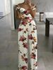 Women’s Clothing Women's Fashion One Shoulder Printing Temperament Commuting Leisure High Waist Jumpsuit Women_ecoleips.com