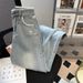 Women High Waisted Wide Leg Jeans With Lace Trim & Bow Embroidery, Light Blue Loose Denim Pants For Casual Daily Wear_ecoleips.com