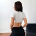 Voya Women's Hot Selling Basic Style, Simple And Sexy T-shirt, Spring And Summer New Style, Short Style, Sweet And Spicy Slim Fit, Exposed Navel Top_ecoleips.com