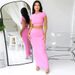 Women's Spring Summer Casual Set Style Short Cropped T-Shirt High Waisted Pencil Skirt Plus Size_ecoleips.com