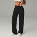 Cross-border European And American Hot Girl Style High-waisted Casual For Women With Mid-line Pleats, Drapey, Stretchy,_ecoleips.com