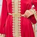 Verve 011 Dubai Long Robe Gold Embroidered Lace Fashion Muslim Women's Dress_ecoleips.com