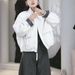 girl Factory Direct Sale Thin Women, Women's Coat, Autumn 2025 Trendy Hot Item, Super Beautiful White Cotton Jacket For Women_ecoleips.com