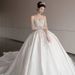 Elegant Satin Wedding Dress For Bride – French Vintage Strapless Ball Gown With Built-in Zipper Petticoat, Summer Bridal Gown_ecoleips.com