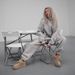 Trendy Oversized Hoodie & Jogger Set - Streetwear Loungewear, Polyester-Spandex Blend, Long Sleeve, Pink/Brown/Gray (S-Xl, Fall Winter Casual Outfit)_ecoleips.com