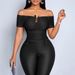 2026 European And American Cross-border Women's Spring New Fashion Street Style Metal One-line Collar Short-sleeve_ecoleips.com