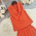 Women's Vacation Two Piece Set Sleeveless Button down Vest High Waisted Pleated Wide Leg Pants Draped Neck Collared_ecoleips.com