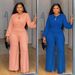 Women's Clothing Elegant Elastic Slim Fit Hollow Waist Wide Leg Jumpsuit_ecoleips.com
