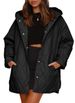 Aria Basics INS European And American Foreign Trade 2023 Women's Winter Coat Casual Diamond Quilted Hooded Lightweight Jacket_ecoleips.com