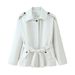 Women's Fashion Short Trench Coat With Belt Lapel European American Style Lightweight Outerwear For Autumn 2025 New Arrival_ecoleips.com
