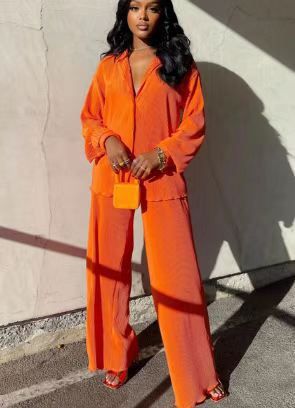 Women's Clothing Wish Hot Sale Sexy Pleated Loose Casual Multi Color Suit_ecoleips.com