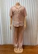 Women's Stylish V-Neck Embroidered Cardigan & Straight Leg Pants Set - Breathable Polyester Two-Piece Outfit With Functional Pockets_ecoleips.com