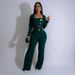 Women's Clothing Personalized Line Stitching Large Button Long Sleeved Sports Fitness Jumpsuit_ecoleips.com