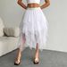 Women's Clothing Irregular Mesh Gauze Skirt For Women High Waist Mid-Length Slimming Versatile Spring New_ecoleips.com