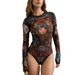Women's Quick Drying Sunscreen One Piece Swimsuit Sexy Style Vacation Suit European American Design Polyester Summer Swimwear_ecoleips.com
