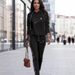 Women's Butterfly Print Hoodie And Sweatpants Set Comfortable Autumn Winter Outfit Black S-XXL_ecoleips.com
