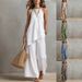 Women's Casual Round Neck Tank Top And Long Pants Lounge Set - Soft Comfortable Two Piece Outfit_ecoleips.com