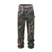 Women's Clothing High Street Retro Dead Leaves Camouflage Print Trendy Loose Straight Logging Denim Trousers_ecoleips.com