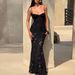 Women's Style Backless Tie Dress Slim Fit Sexy Long Skirt Summer New Arrival INS Temperament_ecoleips.com
