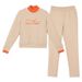 Women's Winter Color-Block Turtleneck Sweatshirt & Casual Pants Set – Fleece-Lined Knit Two-Piece Outfit_ecoleips.com