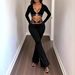 Autumn New Arrival Slimming Tummy Control Flared Pants Black Flattering Slim Fit For Sports And Outerwear Women's Bottoms_ecoleips.com