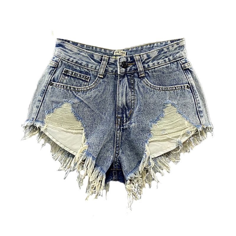 Women’s Clothing Fashion Low Waist Shorts Women's Raw Edge Pants New Summer White Jeans Ripped A Line Hot Pants Trend_ecoleips.com