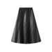 Leather Midi For Women 2025 Autumn Winter High Waist Elegant Mid-Length A-Line Pencil Skirt Q801_ecoleips.com