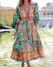 Women's Clothing Digital Printing Skirt With Belt Plus Size Women's Dress_ecoleips.com