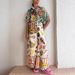 Women's Export Clothing 2026 Fashion Floral Print Short Sleeve Color Block Casual Tie-Waist Pants Set For Women_ecoleips.com