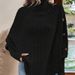 Women's Clothing Autumn And Winter High Collar Button Decoration Bat Sweater Cable Knit Sweater_ecoleips.com