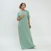 Voya Women's Solid Color Midi Dress - Minimalist Basic Slip Dress With Short Sleeves - Soft Flowy Casual Summer Dress, Perfect As Inner Layer Abaya_ecoleips.com