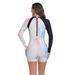 Women's One Piece Sports Swimsuit Zipper Sun Protection Jellyfish Print Diving Surfing Suit_ecoleips.com