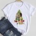 Cross-border New Product: Merry Christmas, Christmas Tree, Santa Claus, Simple Plus-size Women's Clothing, Short-sleeve_ecoleips.com