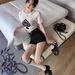 Women's High Waist Slimming Denim Shorts Spring 2025 Style Black Bodycon Elastic Hot Pants_ecoleips.com
