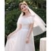 Lightweight Off-The-Shoulder Wedding Dress French White Simple Princess Style Mori Girl Suitable For Outdoor Travel Photography_ecoleips.com