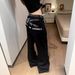 Women's Clothing Plus Size Slogan Letter Oversized Patchwork Jeans Trendy Curved Blade Pants Sexy English Style Fashion Denim_ecoleips.com