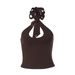 European And American Hot-Selling Women's 2025 Summer New Fashion Hot Girl Lace-Up Inner Design Hollow Out Small Vest_ecoleips.com