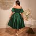 Vintage Off-Shoulder Sequin Dress - Elegant Glamorous Bodycon Party Evening Gown_ecoleips.com