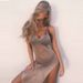 Elegant Knit V-Neck Backless Dress – Stylish Beach Cover-Up, Sun Protection, Yoga & Dance Wear For Women (One Size, Black/Purple/Silver)_ecoleips.com