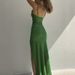 Women's Clothing New Sexy Suspenders Backless High Slit Long Skirt Celebrity Style Evening Dress_ecoleips.com