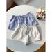 Women's Casual Drawstring Shorts, Solid Color & Striped Summer Shorts, Elastic Waist Comfort Fit For Outdoor Lounge Travel_ecoleips.com