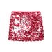 Women's Sequin Glitter Bodycon Mini Skirt, Punk Rock Party Clubwear, Sparkly Stretch Short Skirt For Night Out_ecoleips.com